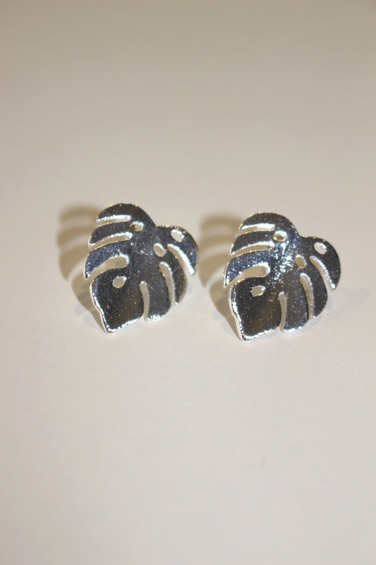 Aros Monstera Plateados